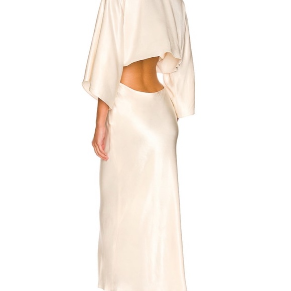 La Lune Tie Front Bias Midi Dress in Cream
Shona Joy - Picture 3 of 3
